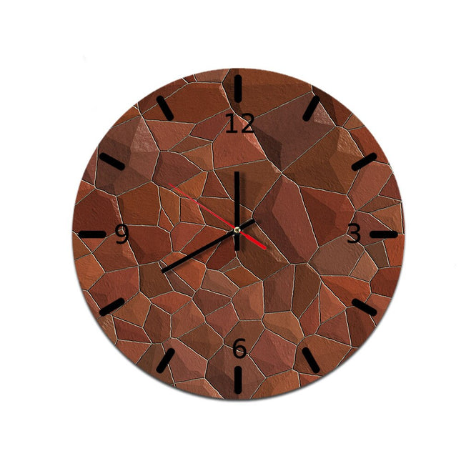 Reloj de pared industrial efecto madera