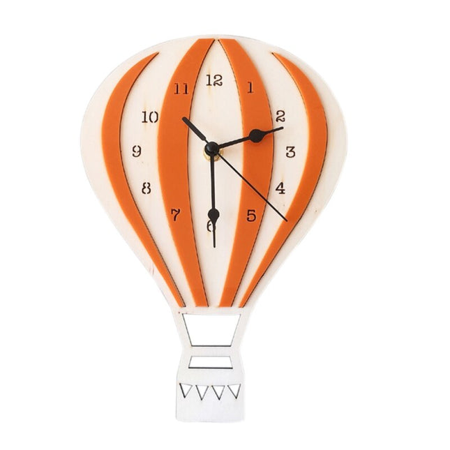 Reloj de pared infantil globo madera