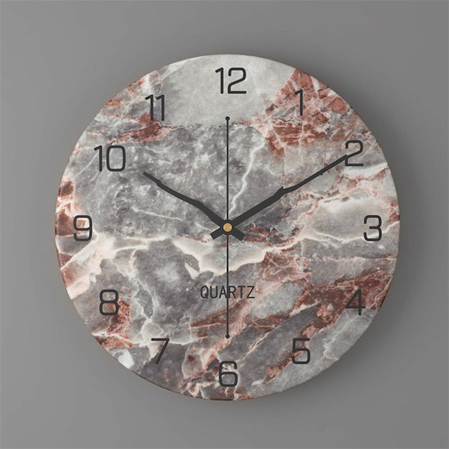 Reloj de pared efecto mármol bicolor