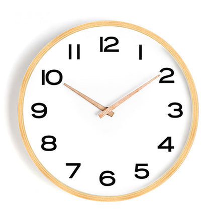 Reloj de pared nórdico de madera