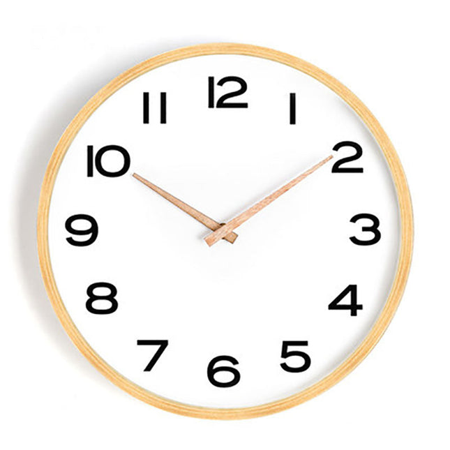 Reloj de pared nórdico de madera