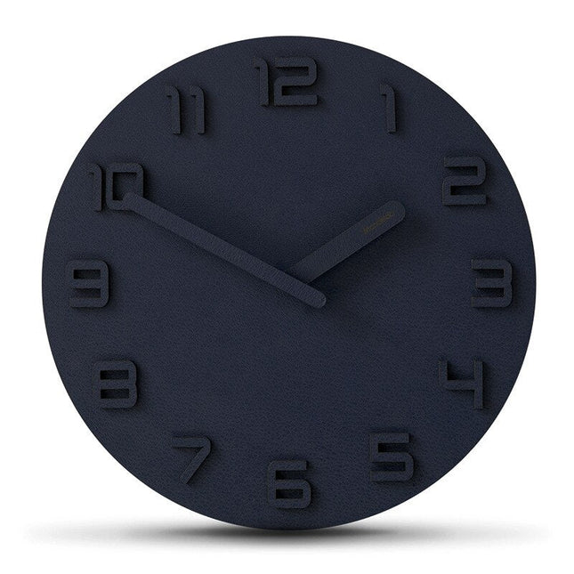 Reloj de pared madera números 3D