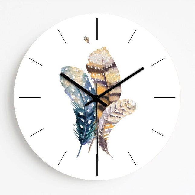 Reloj de pared mármol y oro rosa