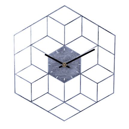 Reloj de pared hexagonal efecto 3D