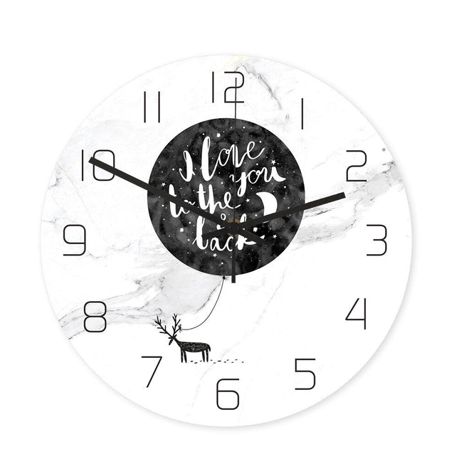 Reloj de pared diseño mármol rosa