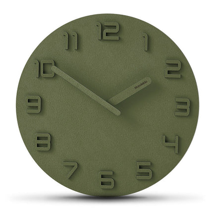 Reloj de pared madera números 3D