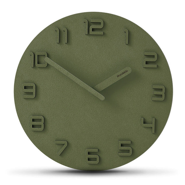 Reloj de pared madera números 3D