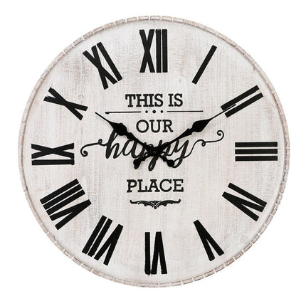 Reloj de pared vintage imitación madera