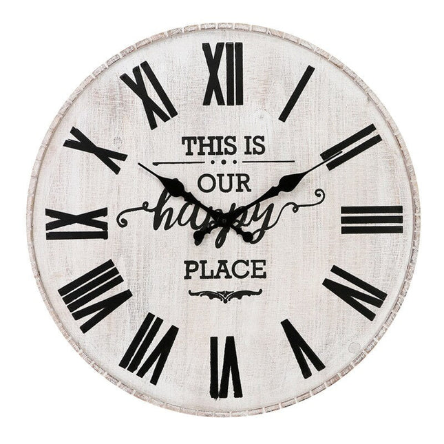 Reloj de pared vintage imitación madera