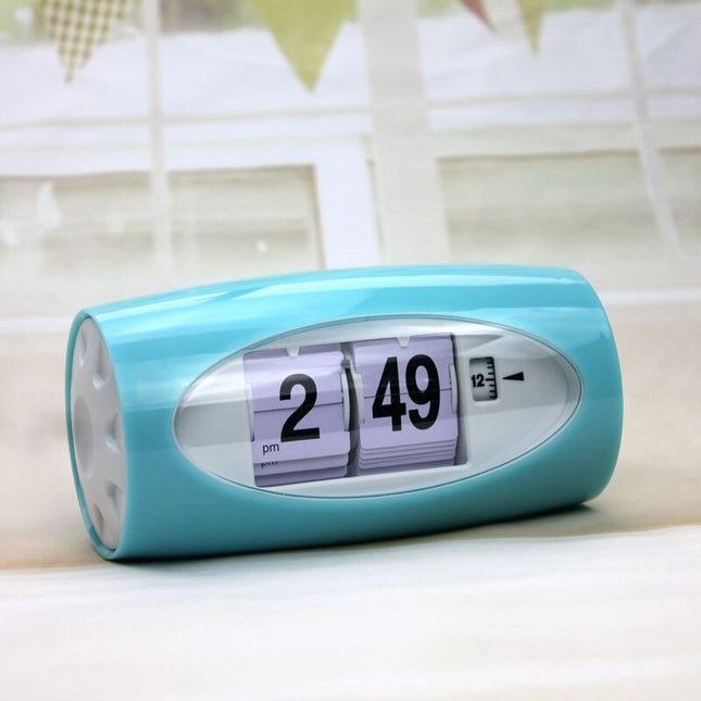 Pequeño reloj despertador flip retro