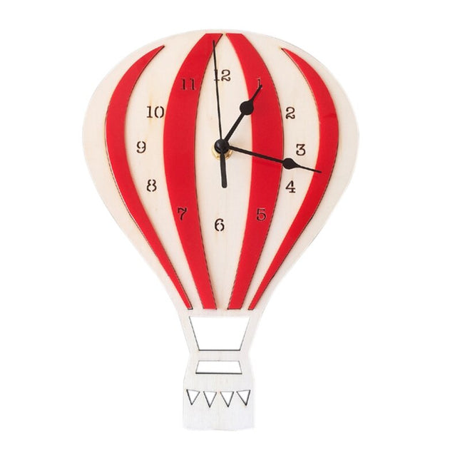 Reloj de pared infantil globo madera