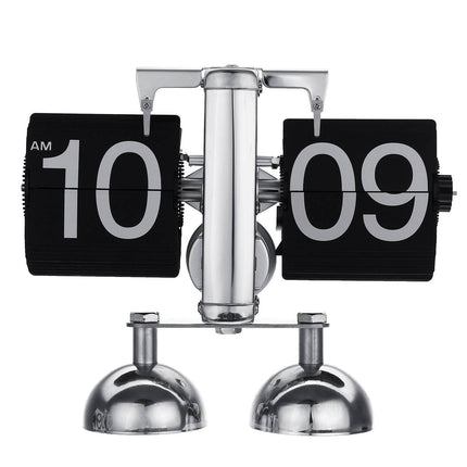 Reloj flip grande de pie metálico