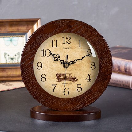 Reloj de mesa madera estilo retro