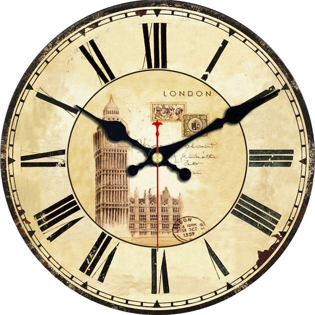 Reloj de pared coches clásicos topo