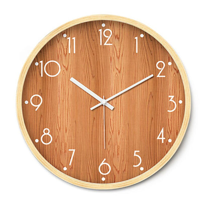 Reloj de pared nórdico de madera