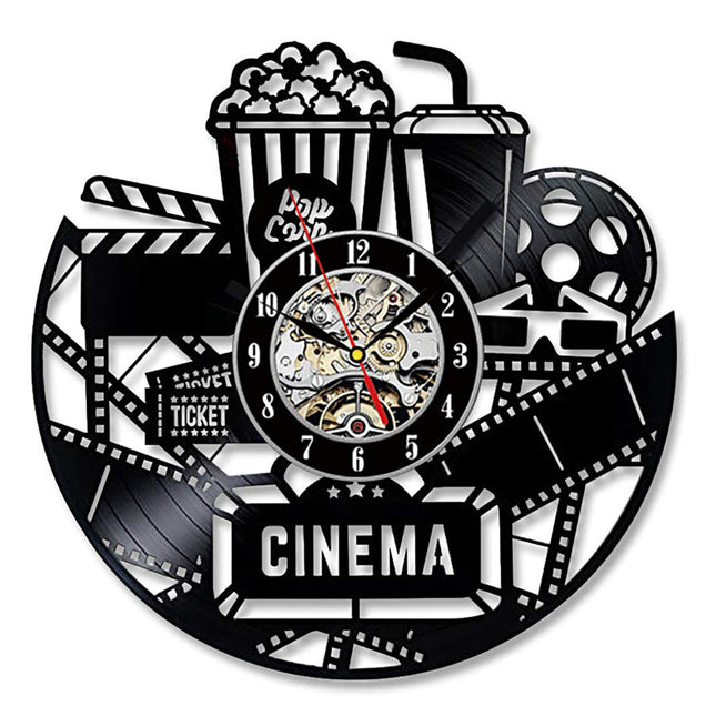 Reloj de vinilo temático de cine