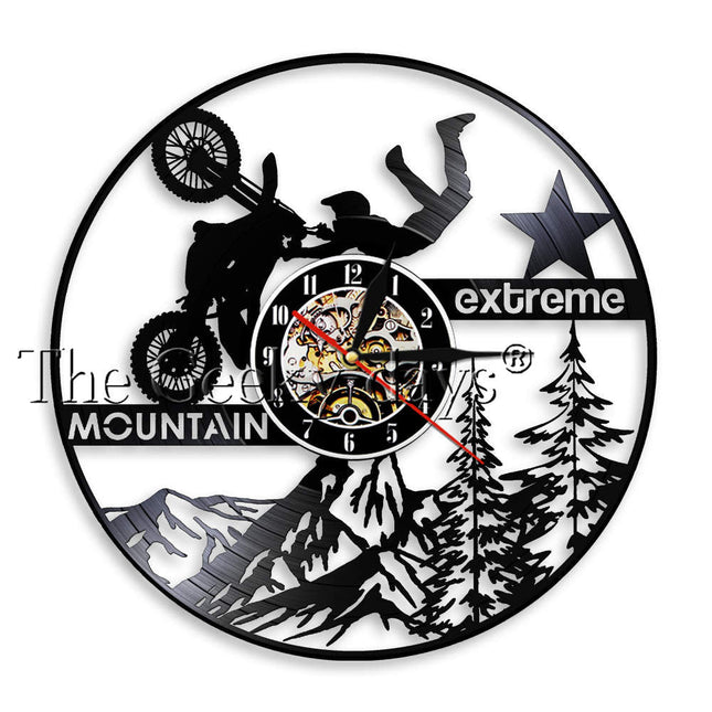 Reloj de pared disco de vinilo motocross