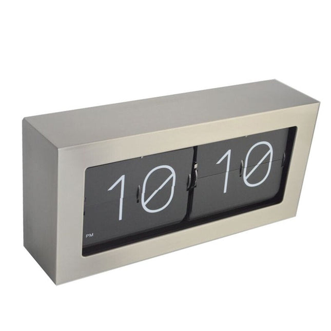 Reloj flip automático sobremesa cromado