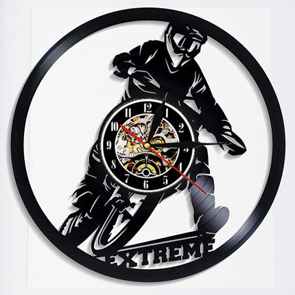 Reloj de pared disco vinilo motocross