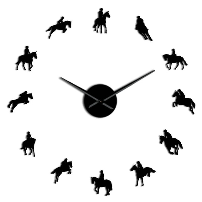 Reloj de pared 3D tema equitación
