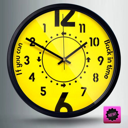 Reloj de pared invertido de diseño