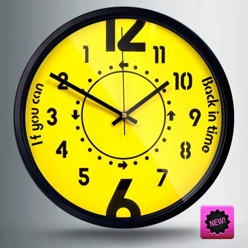 Reloj de pared invertido de diseño