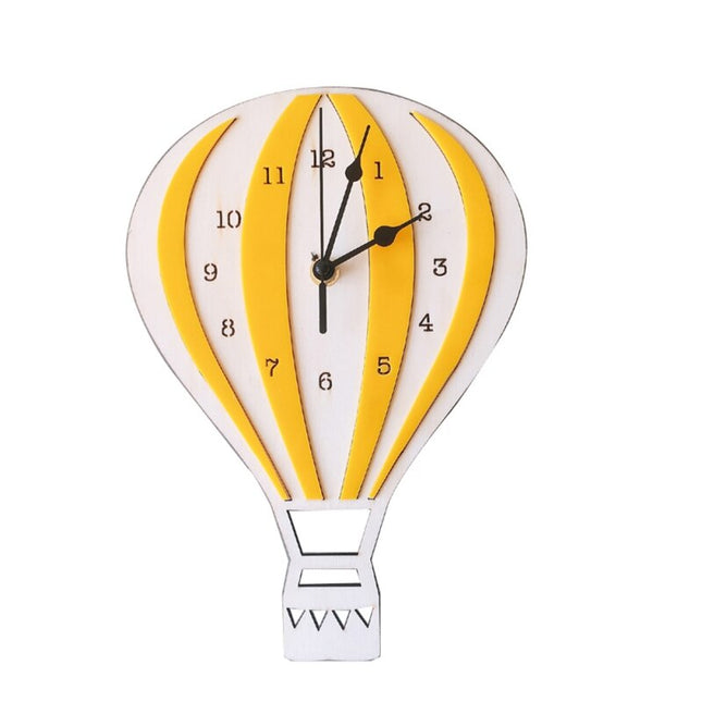 Reloj de pared infantil globo madera