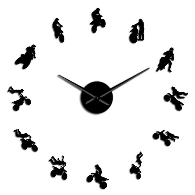 Reloj adhesivo 3D motos para salón
