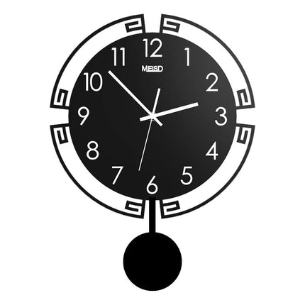 Reloj de péndulo moderno pared negro