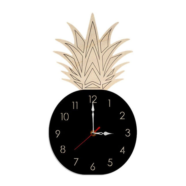 Reloj de pared madera forma piña