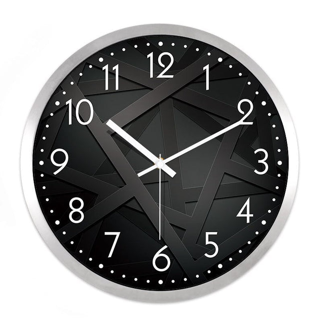 Reloj de pared moderno abstracto negro