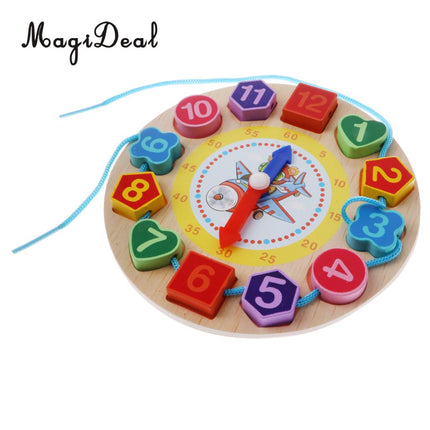 Reloj educativo de madera para niños