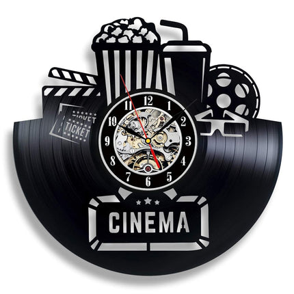 Reloj de vinilo temático de cine