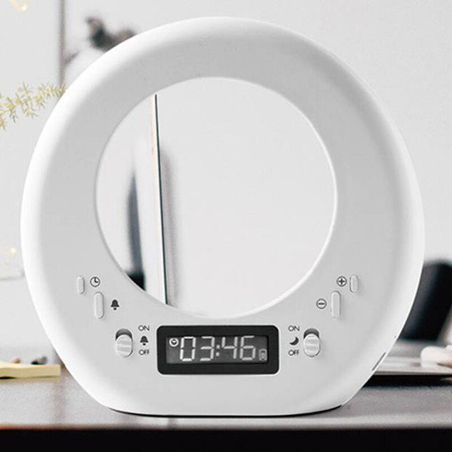 Despertador futurista con luz de noche