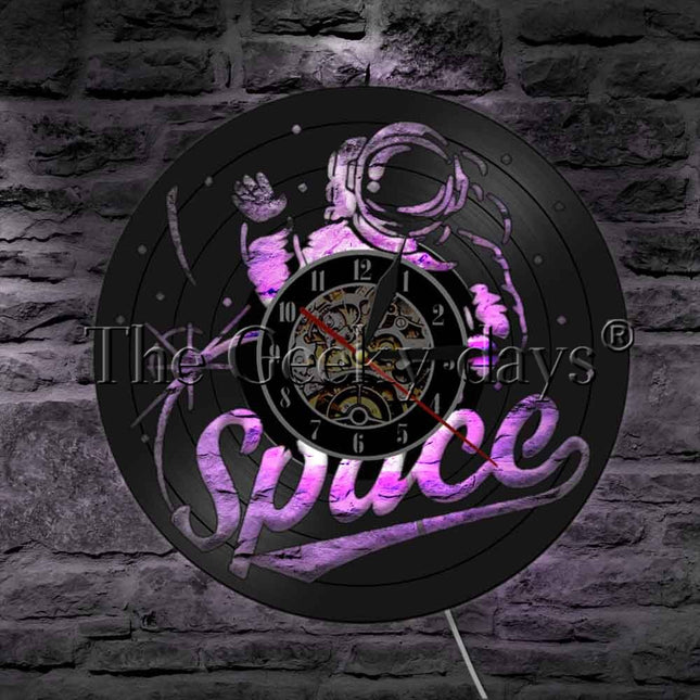 Reloj de pared de vinilo astronauta