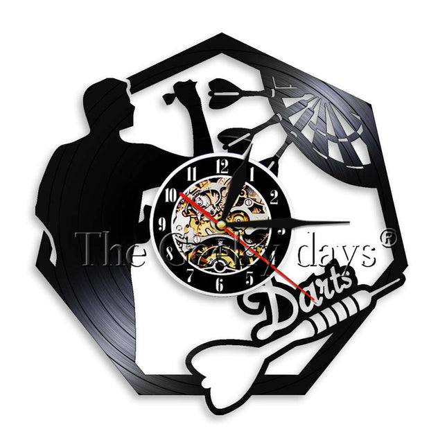 Reloj de vinilo para jugadores dardos