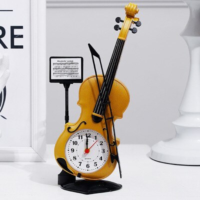 Reloj de sobremesa original forma violín