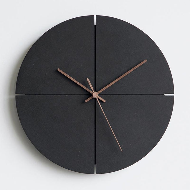Reloj de pared nórdico negro