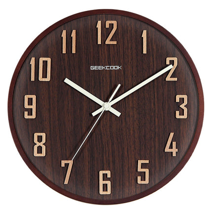 Reloj de pared madera color chocolate