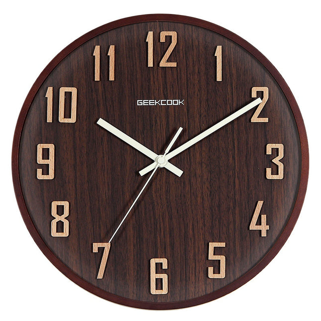 Reloj de pared madera color chocolate