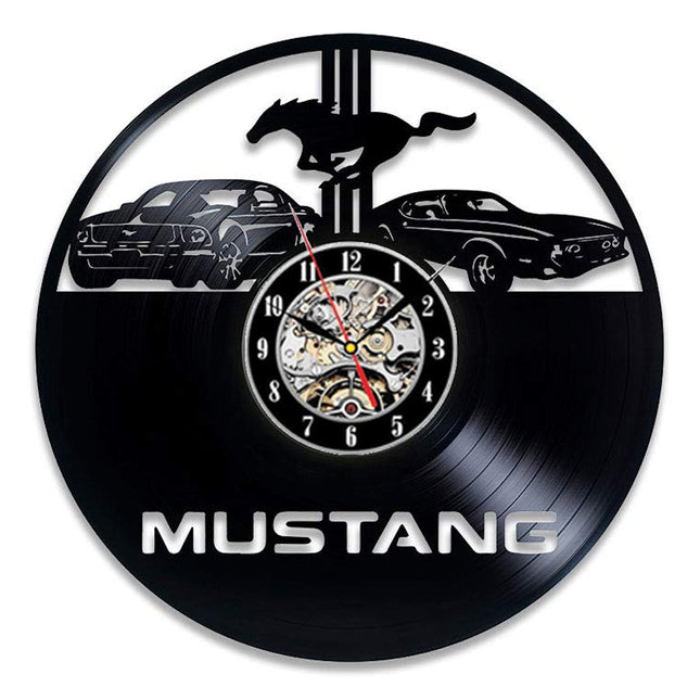 Reloj de vinilo coche Ford Mustang