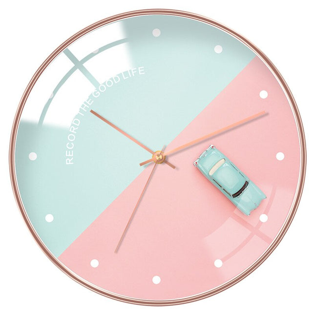 Reloj de pared nórdico cristal abombado