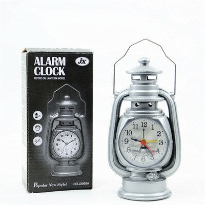 Reloj de sobremesa vintage forma farol