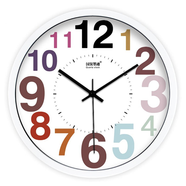 Reloj de pared nórdico madera colorida