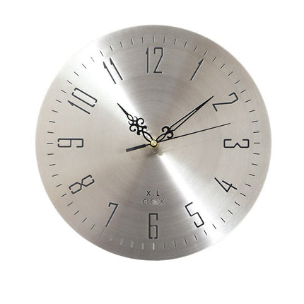 Reloj de pared industrial color plata