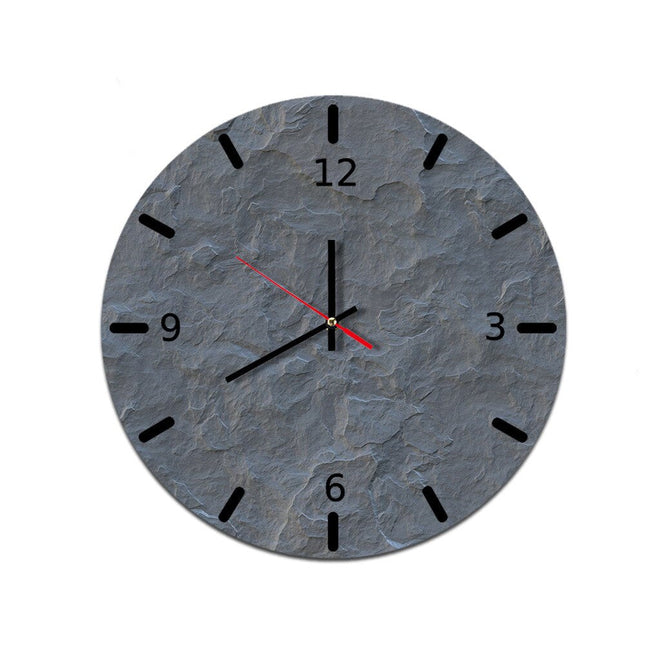 Reloj de pared industrial efecto madera