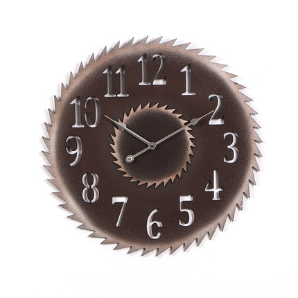 Reloj de pared disco de sierra