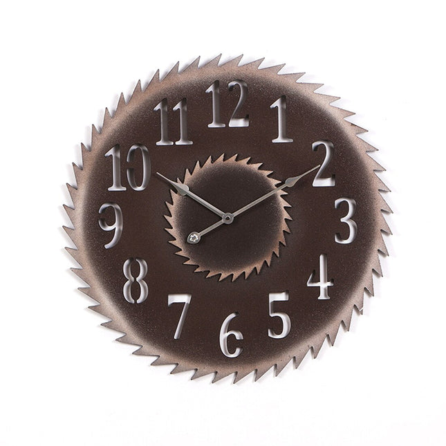 Reloj de pared disco de sierra