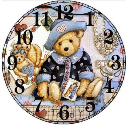 Reloj de pared rústico con flores