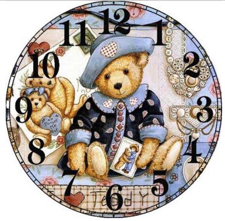 Reloj de pared rústico con flores